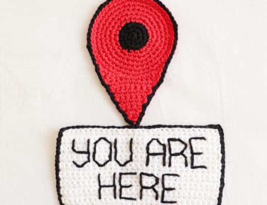 The Crochet You Are Here Sign