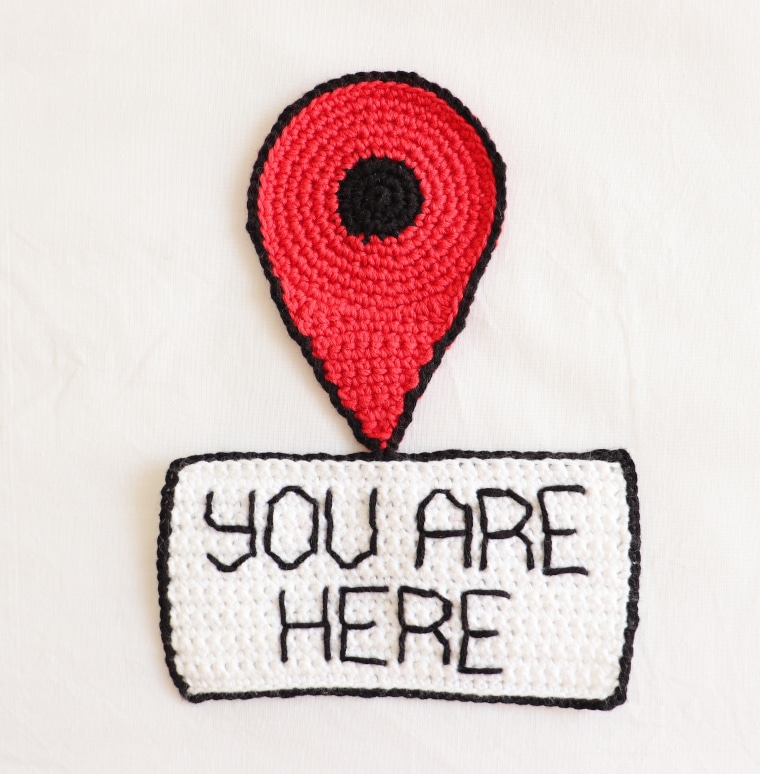 The Crochet You Are Here Sign