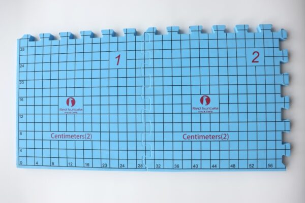 Red Suricata Blocking Mats For Knitting & Crochet - Extra Thick Boards With Grid And 50 T-Pins