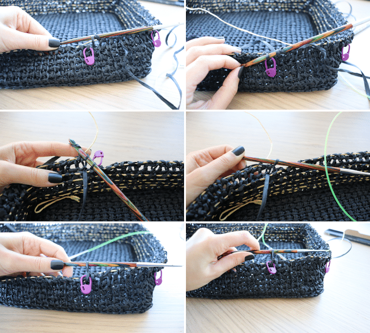 How to join in the round for the Tunisian Raffia Bag Project