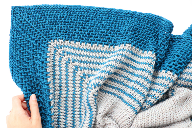 Detail of the spine of the Tunisian Crochet Loveland Shawl
