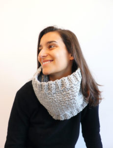 Crochet Easy Moss Cowl | Fluffy Stitches